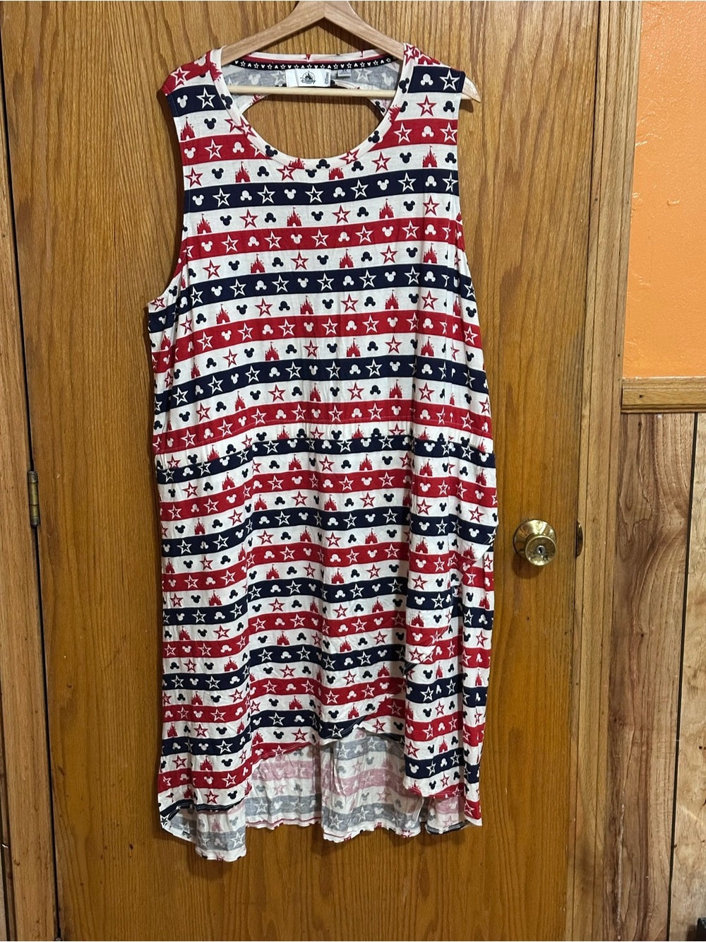 Disney NWT sz 3X Red White and Navy Star Stripe 4th of July patriotic Dress